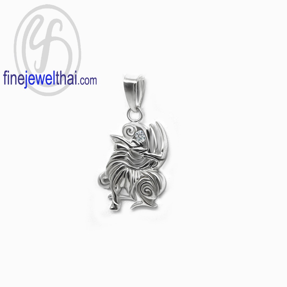 finejewelthai-จี้ราศี-ราศีธนู-จี้เพชรสังเคราะห์-จี้เงินแท้-sagittarius-silver-pendant-p1173cz00