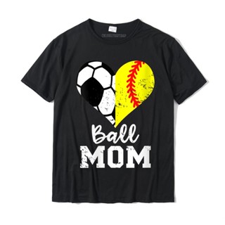 เสื้อยืดแขนสั้น Bayan top anne kalp komik softbol futbol Mom yuvarlak boyun T-Shirt Normal pamuklu öğrenci Tees Tops bas