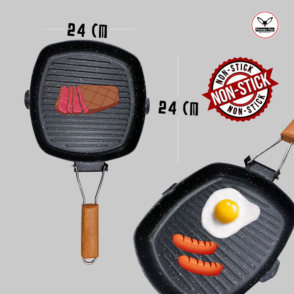 กระทะพกพา-กระทะ-non-stick-กระทะcamping-กระทะไม่ต้องใช้น้ำมัน-กระทะnon-stick