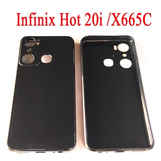 เคสโทรศัพท์มือถือ ซิลิโคนนิ่ม TPU สีดํา สําหรับ Infinix Hot 20i X665C X665E