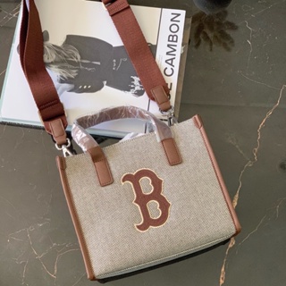 พร้อมส่ง💥💥กระเป๋า MLB Basic Big Logo Canvas S-Tote Bag BOSTON REDSOX แท้💯%
