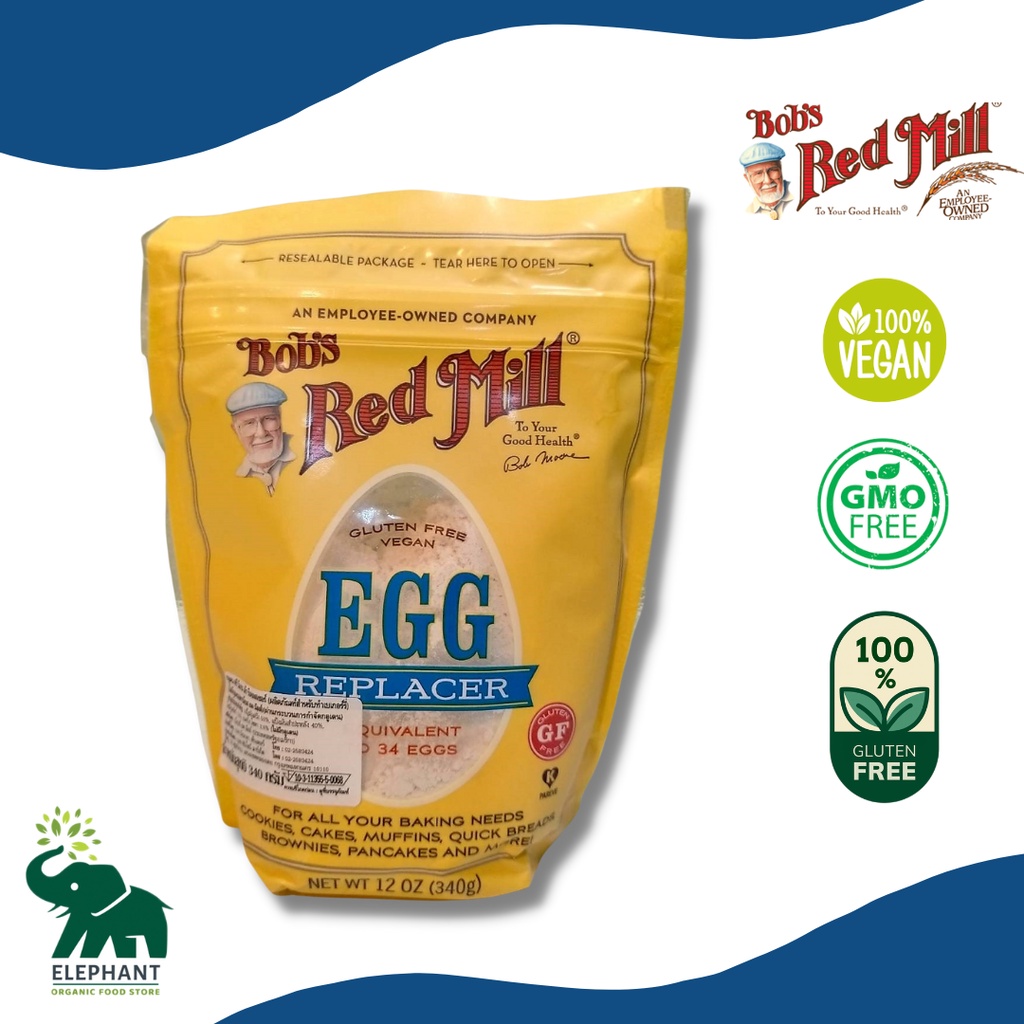 Bob's Red Mill Gluten Free Egg Replacer 340g (12oz) ผงไข่เทียม ผงไข่เจ ผงทดแทนไข่ ปราศจากกลูเตน