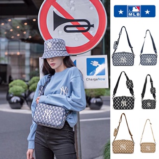 MLB ไชายและผู้หญิงกระเป๋าผ้ายีนส์ crossbody NY Yankees กระเป๋ากล้อง