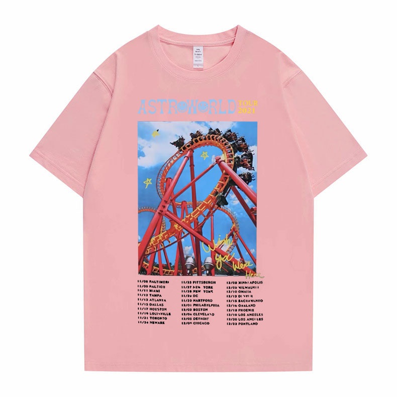 เสื้อแฟชั่นผญ-ทราวิสสกอตต์แคคตัสแจ็คฮิปฮอป-astroworld-ทัวร์ฮาราจูกุพิมพ์เสื้อยืดฤดูร้อนผู้ชายแฟชั่นเสื้อยืดลําลองผู้ชาย