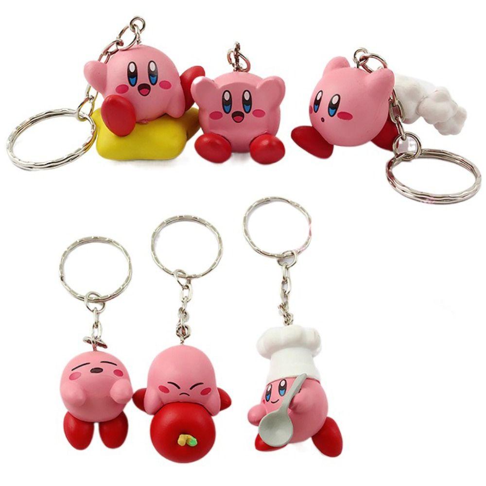 bliss-star-kirby-keyring-creative-fashion-child-gift-kids-dolls-ornament-key-holder-dolls-pendant-bag-charms-anime-games-cartoon-key-chain