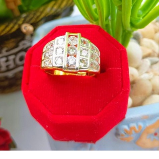 didgo2 W36 แหวนแฟชั่น*** แหวนฟรีไซส์** แหวนทอง แหวนเพชร แหวนใบมะกอก แหวนทองชุบ แหวนทองสวย