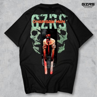 Daily-T Gzrs เสื้อยืด ลาย Chainsaw Man Dark Fantasy สีดํา สําหรับผู้ชาย