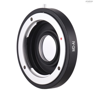 MD-AI Lens Mount Adapter Ring with Corrective Lens for Minolta MD MC Mount Lens to Fit for  AI F Mount Camera for D3200 D5200 D7000 D7200 D800 D700 D300 D90 Focus Infinity
