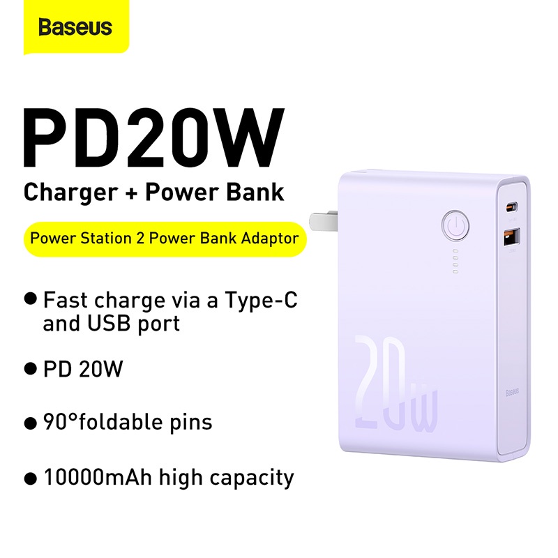 baseus-พาวเวอร์แบงค์-2in-1-87w-20w-ชาร์จเร็ว-และที่ชาร์จ-c-u-10000mah