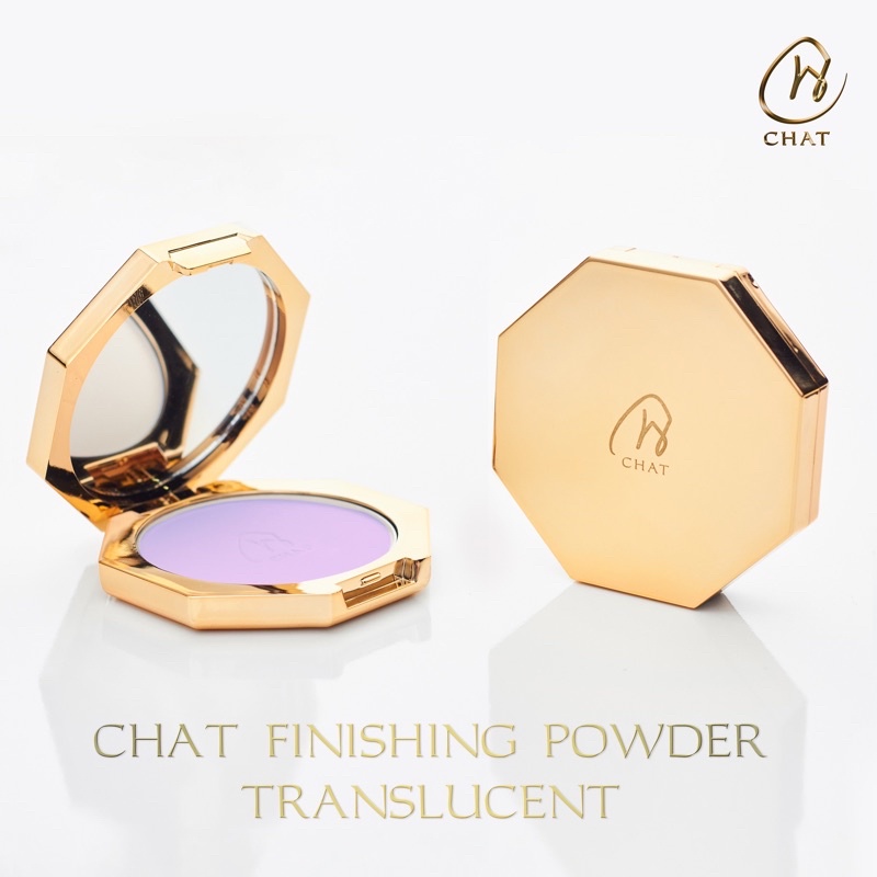 [ในไลฟ์ลด 30%] แป้งฝุ่นอัดแข็งฉัตร CHAT powder translucent ของแท้ส่งตรง ...