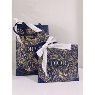 👜แท้💯 ถุงกระดาษ Dior สีขาว +🎀พร้อมริบบิ้น ~45 cms👜