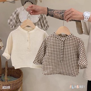 เสื้อเชิ้ตแขนยาวลําลอง แฟชั่นฤดูใบไม้ร่วง สําหรับเด็ก