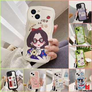 เคส iPhone 14 13 12 11 คลื่นลูกใหม่แกะรถกระบะรักการ์ตูนโทรศัพท์กรณีป้องกันBB