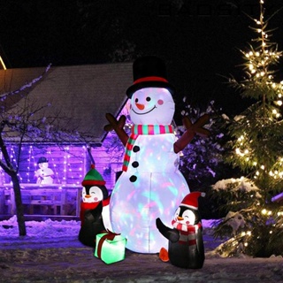 [Baosity] ตุ๊กตาหิมะเป่าลม 6 ฟุต สําหรับตกแต่งสวนหลังบ้าน คริสต์มาส