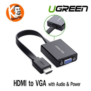 HDMI To VGA With Micro USB Power Ugreen 40248 ของแท้ จัดส่งจากไทย ประกัน 2ปี