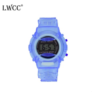 LWCC 8802 นาฬิกาข้อมือดิจิตอล หน้าจอ LED กันน้ำ สําหรับเด็ก
