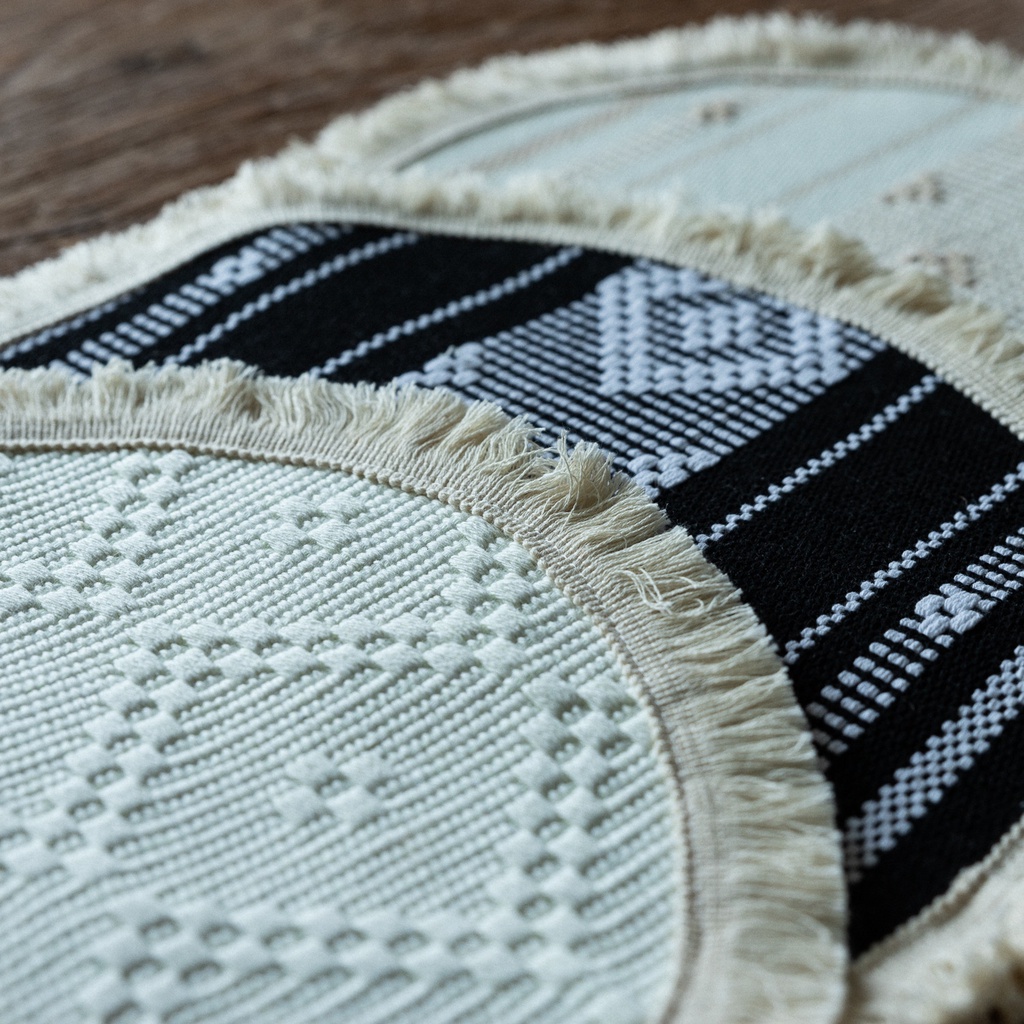 ผ้ารองจาน-round-woven-placemat