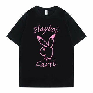 เสื้อยืดสวยๆ Playboi Carti-Camiseta Rosa Hip Hop de gran tamaño para hombre y mujer, camiseta de Tupac 2Pac, camisetas d