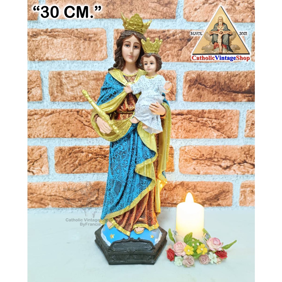 รูปปั้น-พระแม่มารีย์องค์อุปถัมภ์-mary-help-of-christian-คาทอลิก-คริสต์-catholic-statue-figurine-religion