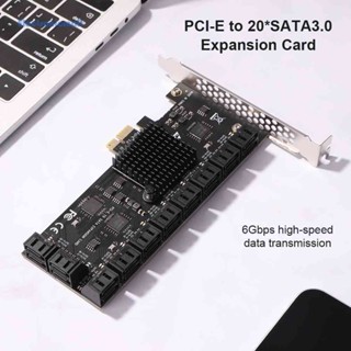 [ElectronicMall01.th] อะแดปเตอร์การ์ดขยาย PCIe PCIe SATA 3.0 6Gbps 20 พอร์ต สําหรับเดสก์ท็อป