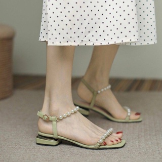 Aès รองเท้าแตะผู้หญิง ส้นแบน ใส่สบาย สไตล์เกาหลี รองเท้าแฟชั่น 2023 ใหม่ 061807