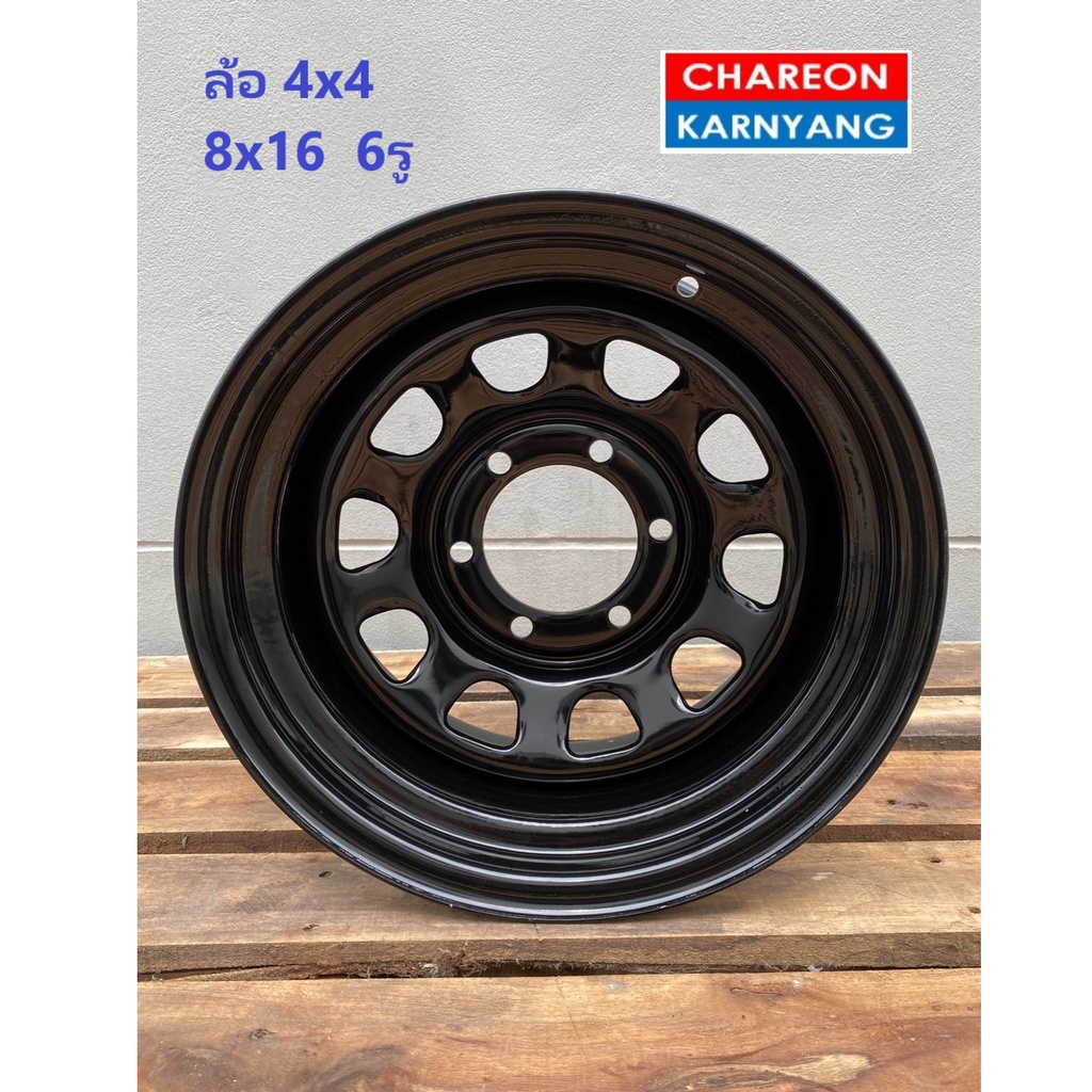 ล้อ-4x4-ขนาด-8x16-นิ้ว-6รู-cb108-black-offset-5-จำนวน-1วง-1วงต่อหนึ่งคำสั่งซื้อ