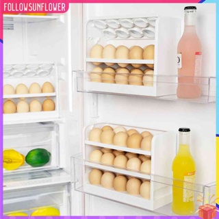 ♧ติดตามดอกทานตะวัน♫  กล่องเก็บไข่ ในตู้เย็น สําหรับครัวเรือน G-UK