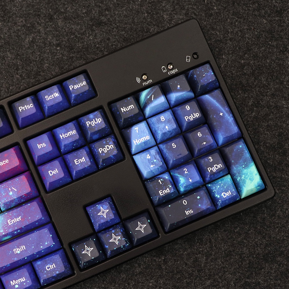 139 คีย์ Starry Sky Keycaps KCA โปรไฟล์ PBT Dye Sublimation คีย์บอร์ด ...