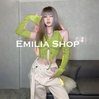 EMILIA SHOP  เสื้อครอป 2022 ใหม่  Comfortable สวย Beautiful ทันสมัย S031041 36Z230909