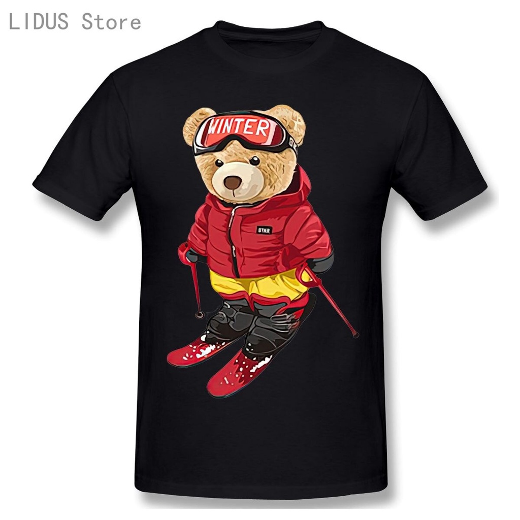 เสื้อวินเทจชาย-เสื้อยืดตุ๊กตาหมีสกี-ฮาราจูกุ-เสื้อยืด-กราฟิก-เสื้อยืด-เสื้อยืด-แบรนด์เสื้อยืด-เสื้อยืด-ท็อป