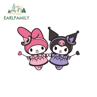 Earlfamily สติกเกอร์ไวนิล ลายการ์ตูน Melody Culome กันน้ํา สําหรับติดกันชนหน้าต่างรถยนต์ 13 ซม. x 9.1 ซม.