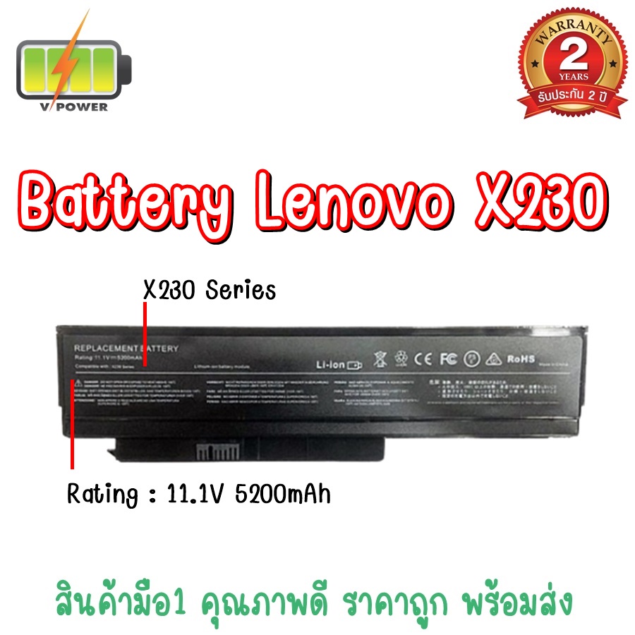 ภาพหน้าปกสินค้าBATTERY LENOVO X230 สำหรับ ThinkPad ThinkPad X230 X230i Series