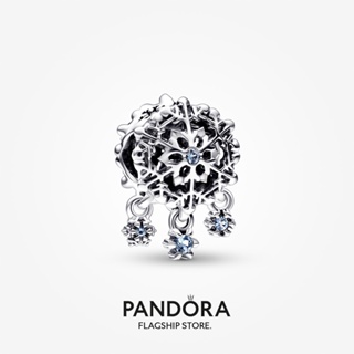 Pandora charm Icy Snowflake Drop ของขวัญวันหยุด สําหรับผู้หญิง p804