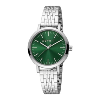 ESPRIT นาฬิกาข้อมือ รุ่น Stainless SteelSilverDark Green ES1L358M0055