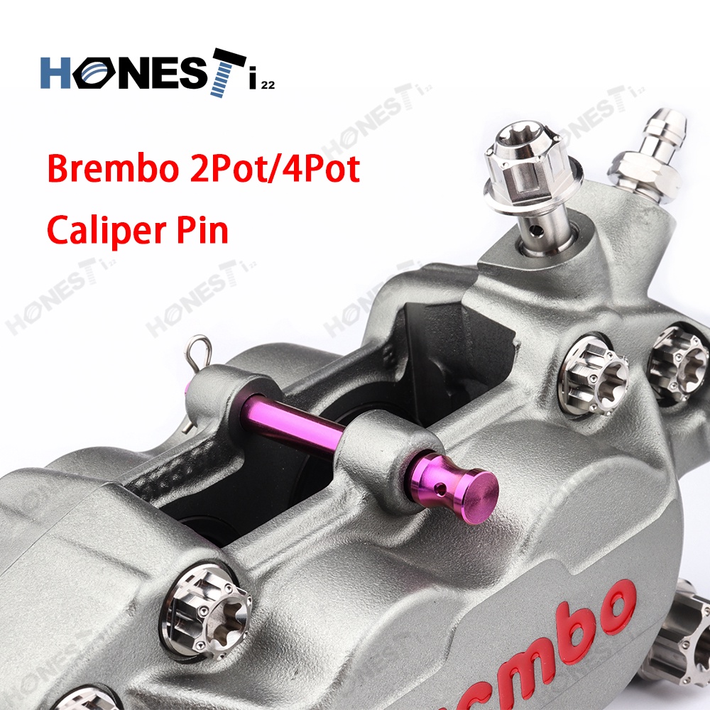 ภาพหน้าปกสินค้าHonesti22 Gr5 titanium alloy brembo Caliper Pin,fit brembo 4 pot and 2 pot.