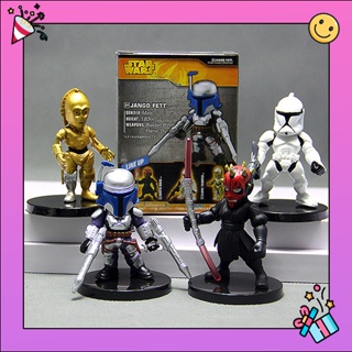 🔥 โมเดล Star Wars 🔥 โมเคล ฟิกเกอร์ สตาร์วอร์ ชุด 4 ตัว 🔥 Darth Maul Clonetrooper C-3PO Jango Fett Figure 🔥