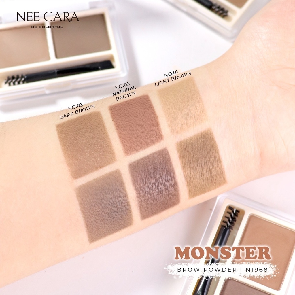 n1968-nee-cara-monster-brow-powder-นีคารา-มอนส์เตอร์-คิ้วฝุ่น-2-สี