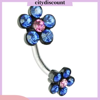 ภาพขนาดย่อของภาพหน้าปกสินค้า(citydiscount) เครื่องประดับแหวนเจาะร่างกายจิวสะดือรูปดอกพลัม Rhinestone Barbell จากร้าน citydiscount.th บน Shopee ภาพที่ 4