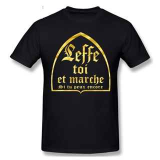 เสื้อยืดคอกลม เสื้อยืดทีเชิ้ต Leffe Toi Et Marche Humouristique Cadeau เสื้อยืดแขนสั้นในอุดมคติประจําวันเสื้อยืดผู้ชายเส