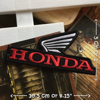 Honda ตัวรีดติดเสื้อ อาร์มรีด อาร์มปัก ตกแต่งเสื้อผ้า หมวก กระเป๋า แจ๊คเก็ตยีนส์ Racing Embroidered Iron on Patch