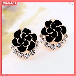 เครื่องประดับสตรี Stud Earrings ต่างหู Peony Camellia ดอกไม้