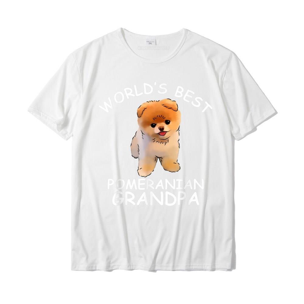เสื้อผ้าแฟชั่น-เสื้อยืด-ปู่ปอมเมอเรเนียนที่ดีที่สุดในโลก-funny-granddog-สุนัขคนรักเสื้อยืดทีเชิ้ตพิมพ์ท็อปส์ซูผ้าฝ้ายใหม