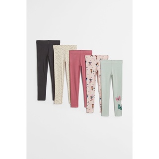 สินค้า H&M Girl 5-pack cotton leggings 0932743