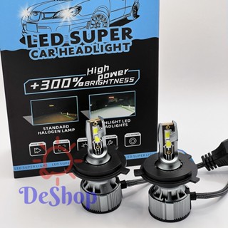 ไฟหน้ารถยนต์ LED S9 Headlight ชิพ CSP 3570 แสงสีขาว 6000K 2 หลอด H1 H7 H4 H11 HB3 HB4 HIR2 แถมไฟหรี่ 2 หลอด