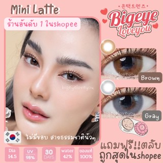 คอนแทคเลนส์🌈Mini Latte🌈 Brown/Gray (Luxzylens) ขนาดมินิ💖ขายดี🍭