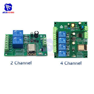 ESP8266 WIFI Dual 2/4-Channel Wifi Relay Module 110/220V Switch Controller Board AC/DC ESP-12F Development Board For Sma