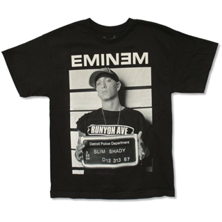 เสื้อยืดผ้าฝ้ายพิมพ์ลายคลาสสิก Sanc6 {พร้อมส่ง เสื้อยืดแขนสั้นลําลอง ผ้าฝ้าย 100% พิมพ์ลาย Eminem Wanted Mugshot Merch S