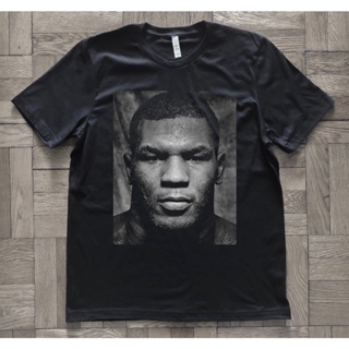 เสื้อยืดผู้ชาย ใหม่ เสื้อยืดลําลอง แขนสั้น พิมพ์ลาย Young Boxing Champion Mike Tyson Portrait สําหรับผู้ชาย ใหม่ เสื้อยื