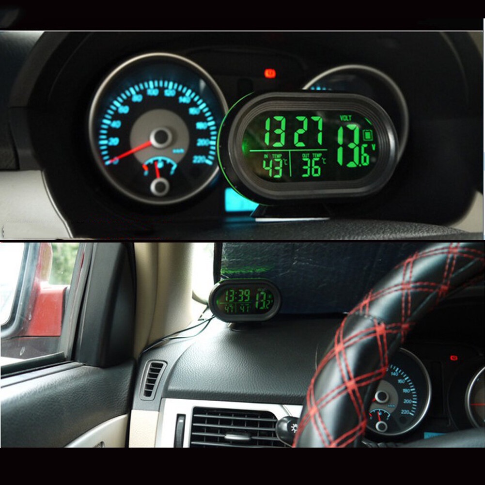 นาฬิกาดิจิตอล-พร้อมเครื่องวัดอุณหภูมิ-แบบดิจิตอล-หน้าจอ-lcd-สำหรับติดรถยนต์
