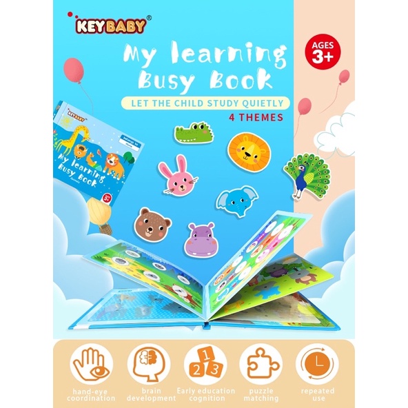 lalemon-keybaby-หนังสือเงียบ-my-learning-busy-book-montessori-style-learning-tools